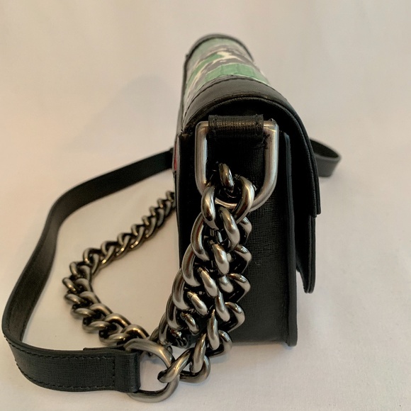 Thale Blanc Saffiano Snakeskin Leather Crossbody. - Picture 7 of 8